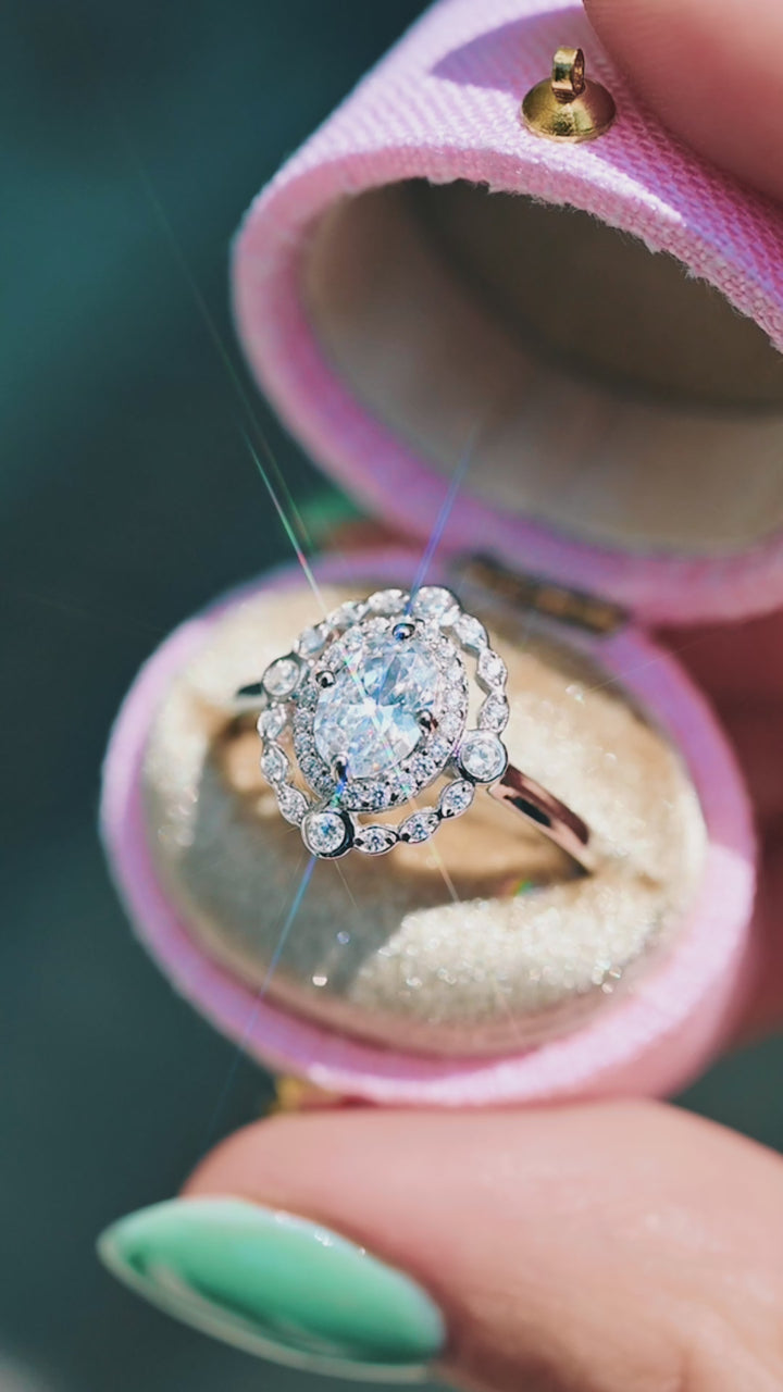 Valentina Lab-Grown Diamond Engagement Ring in 14K White Gold (IGI Certified)