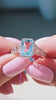 Video of a radiant cut aquamarine ring by Aquamarise, shown in motion