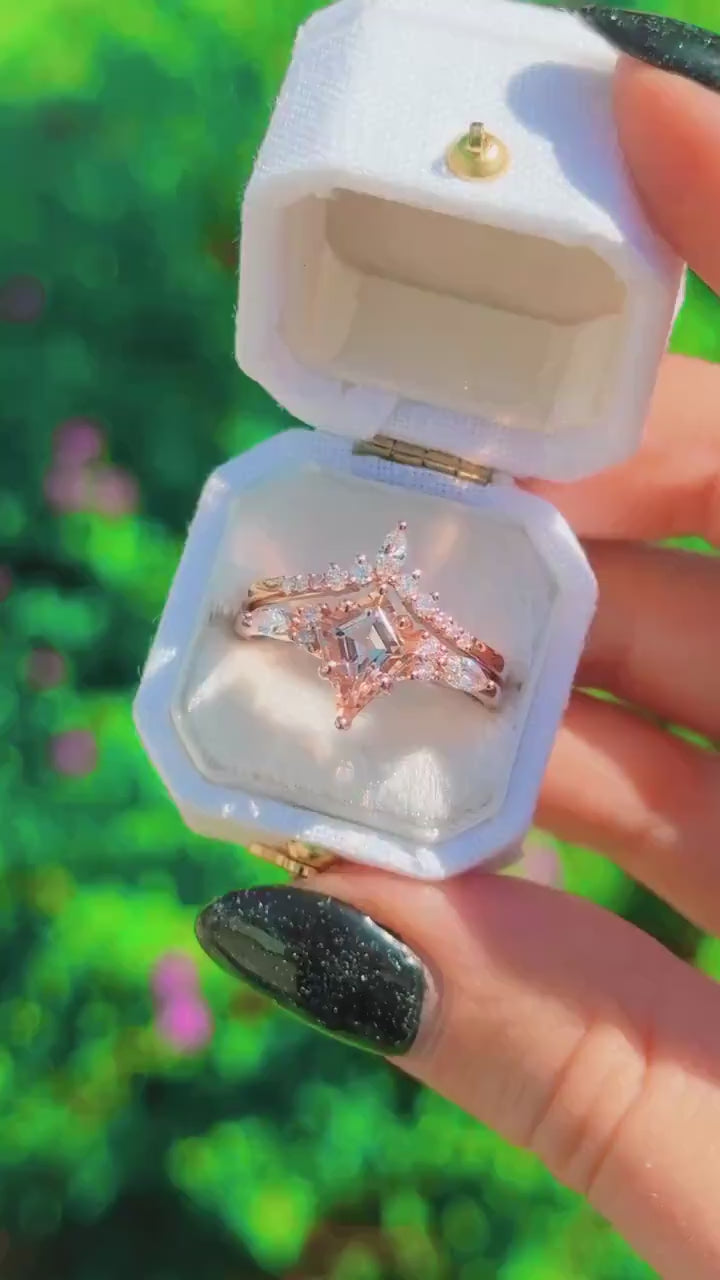 Skye Kite™ Morganite Ring Set- 14K Rose Gold Vermeil