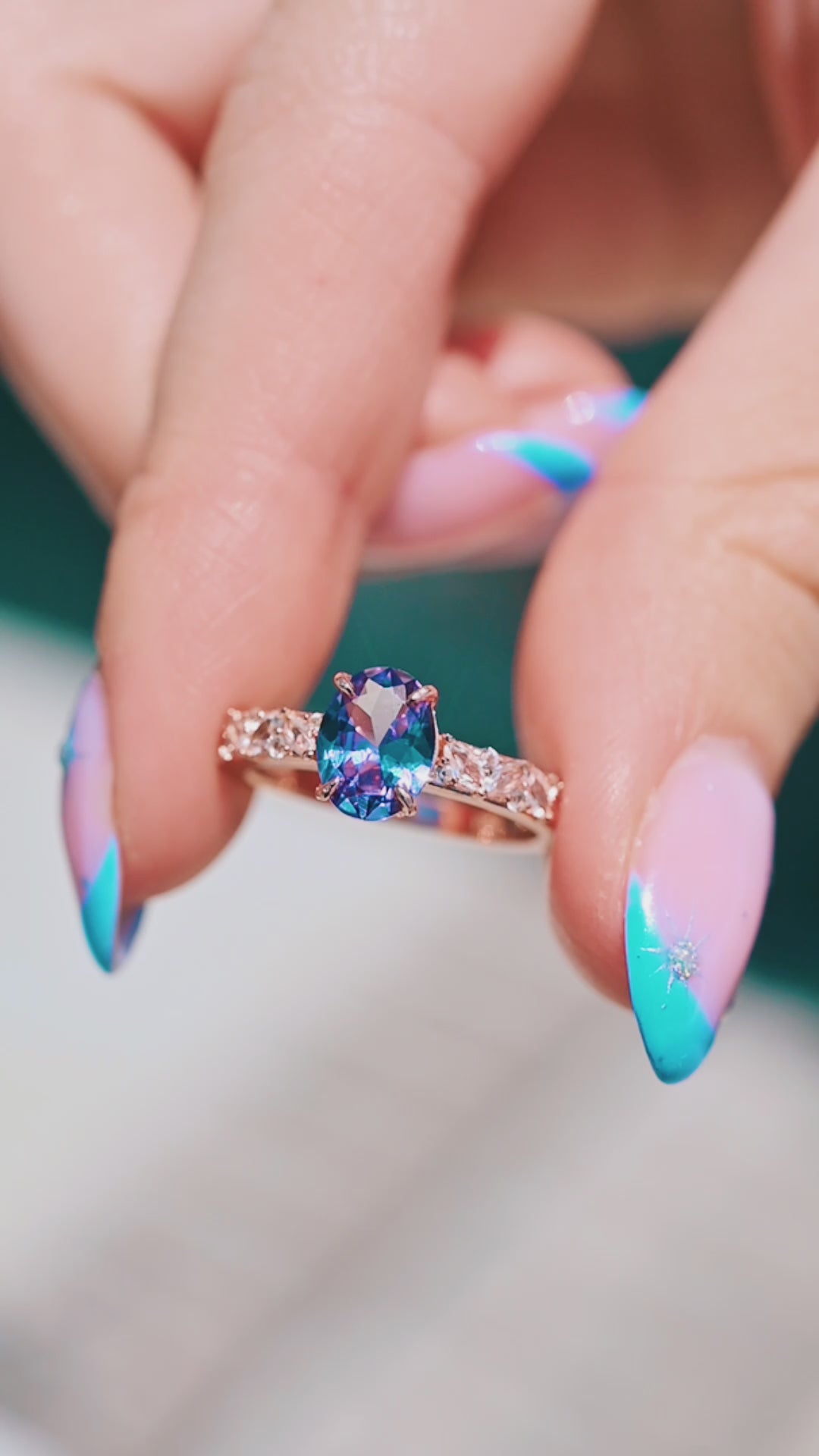Tacori Alexandrite Ring- 14K Rose Gold Vermeil