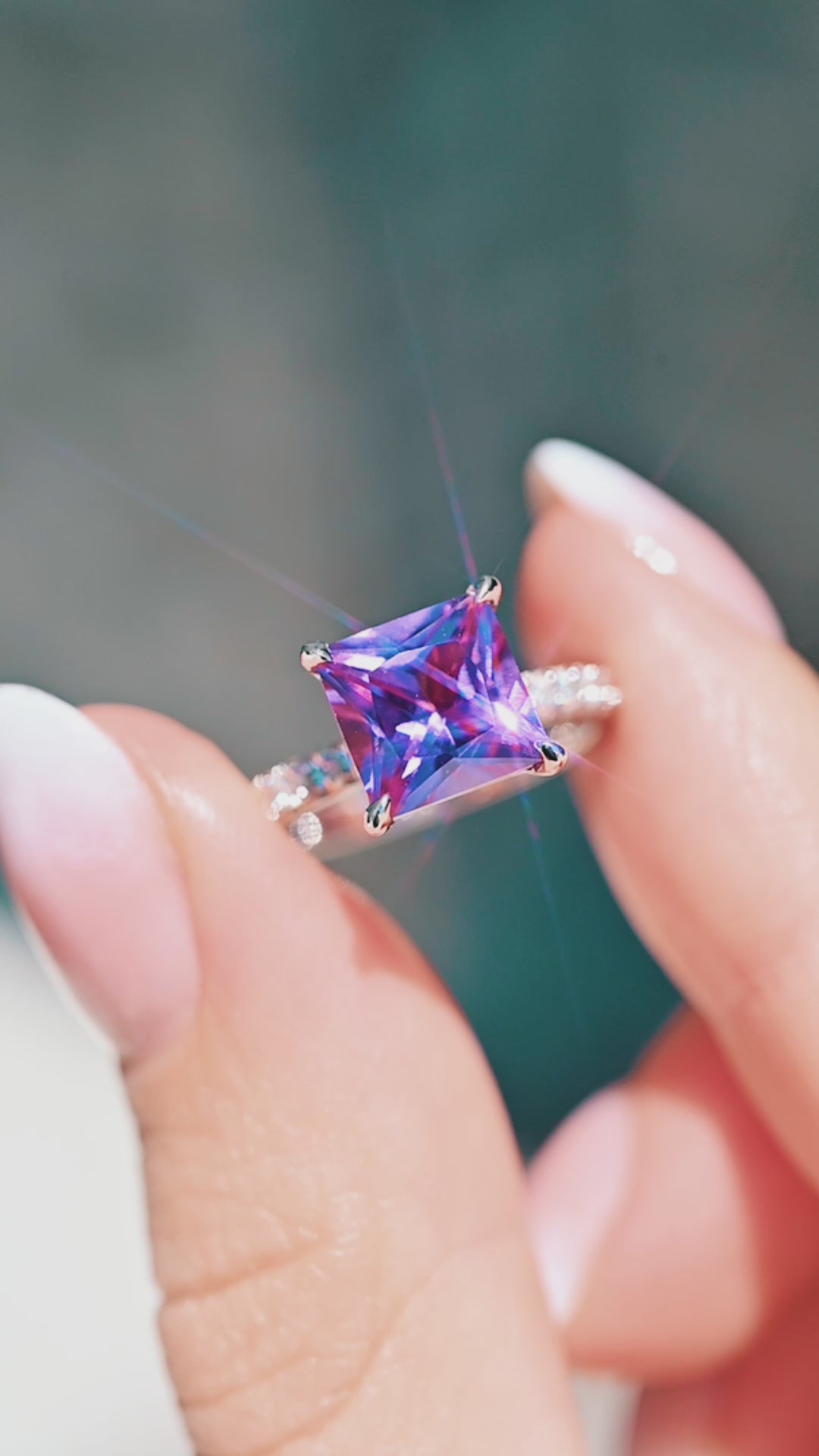 Nora Alexandrite Ring- Sterling Silver