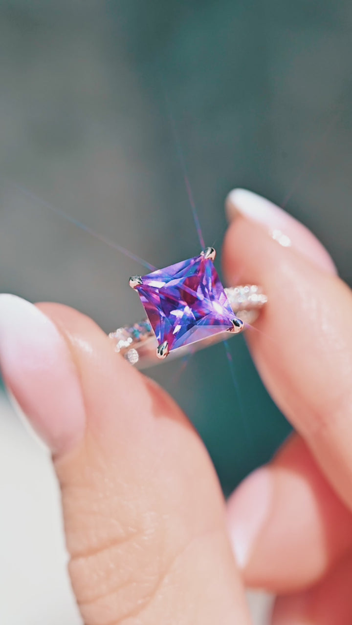 Nora Alexandrite Ring- Sterling Silver