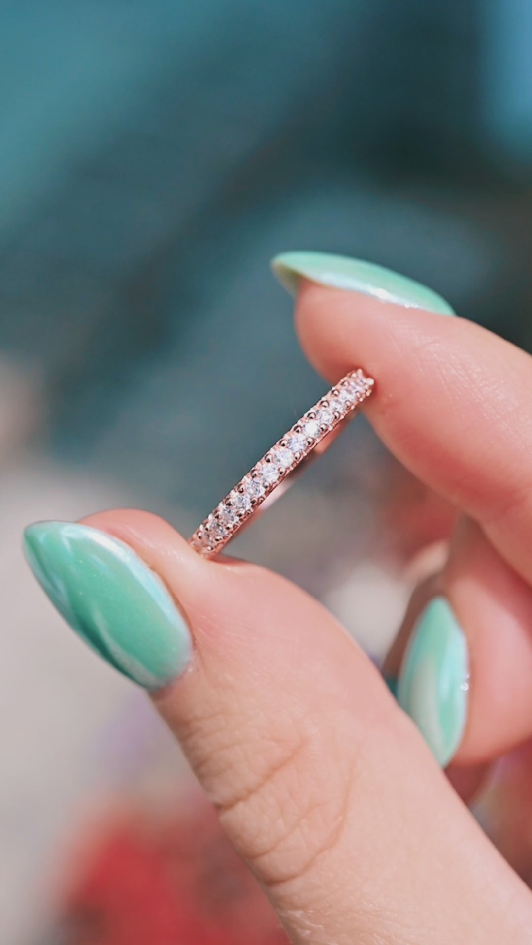 Diamond Wedding Band in 14K Rose Gold Vermeil (2mm)
