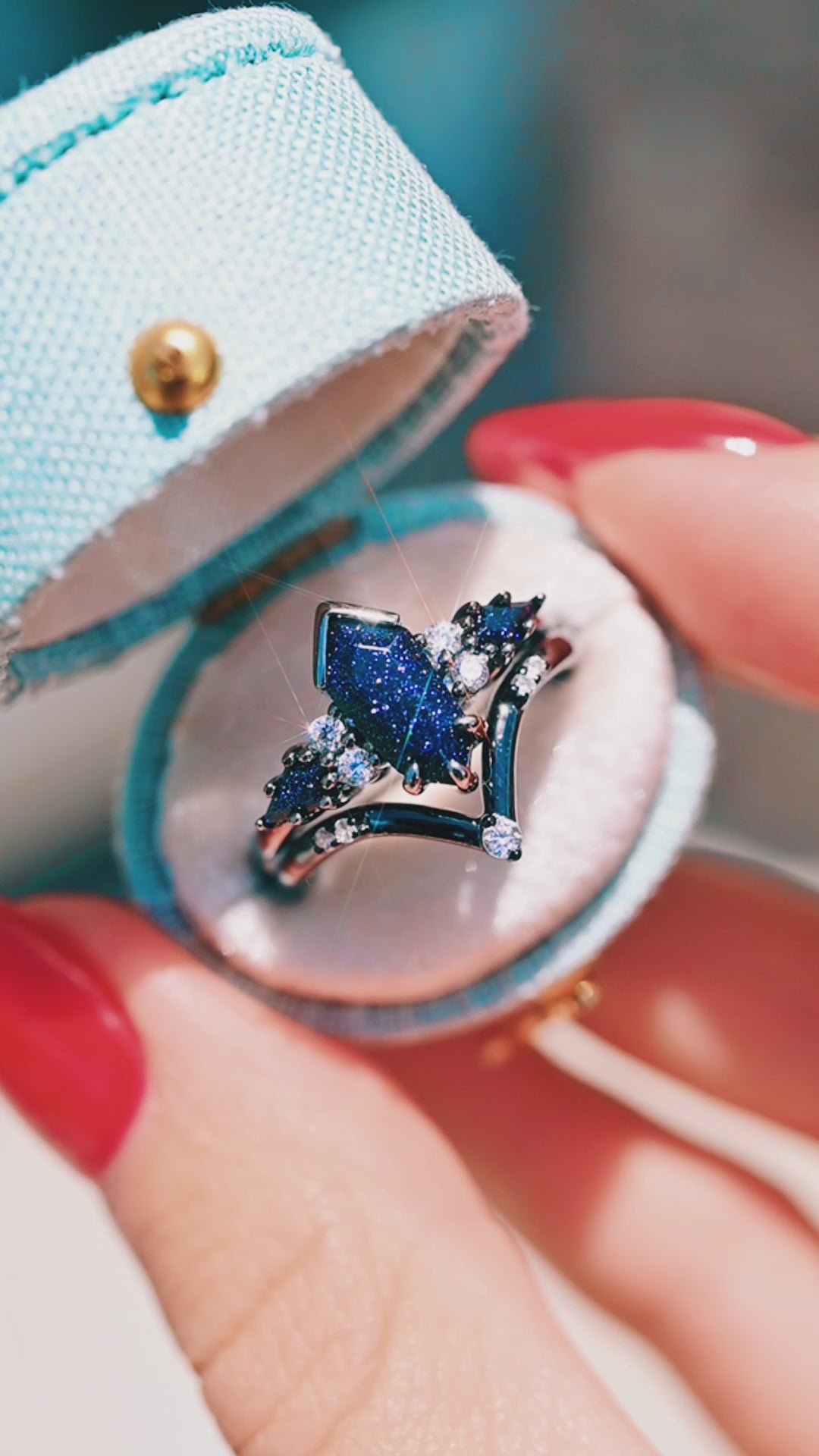 Starry Night Couples Ring