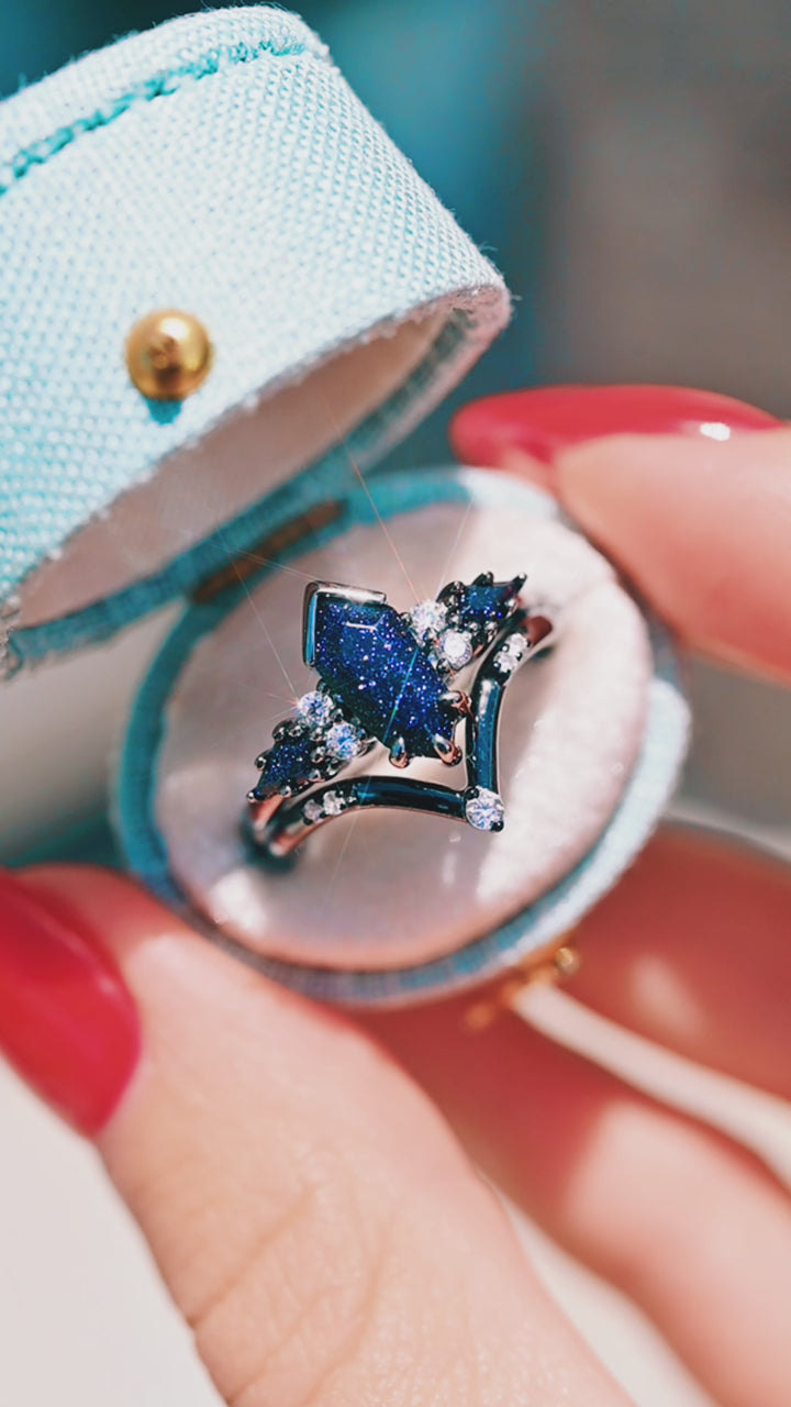 Starry Night Couples Ring