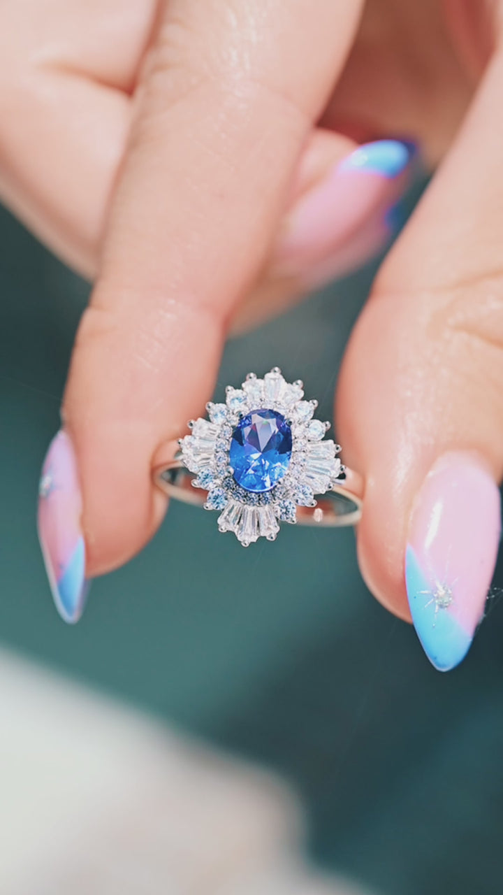 Victoria Tanzanite Ring- Sterling Silver