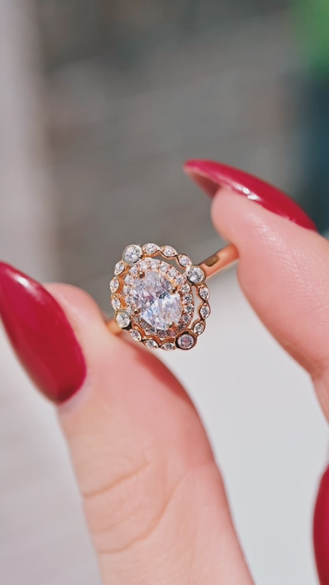 Valentina Lab-Grown Diamond Engagement Ring- 14K Solid Yellow Gold (IGI Certified)