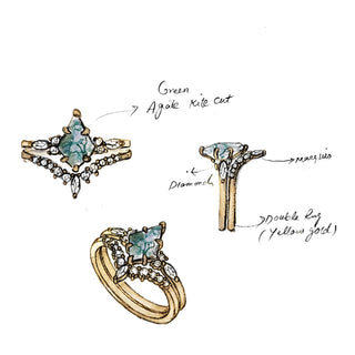 Jewelry design by Aquamarise, Original Sketches 