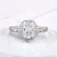 Vintage bezel-set engagement ring by Aquamarise shown in a ring style banner