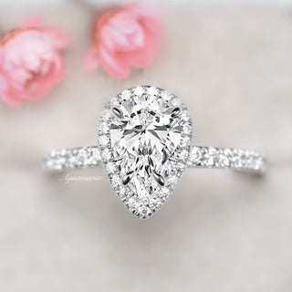 Elodie Lab-Grown Diamond Engagement Ring- 14K White Gold (IGI Certified)