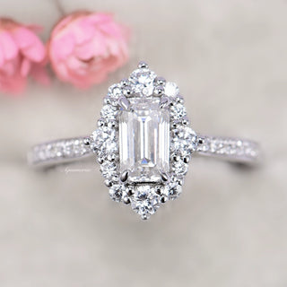 Lana Moissanite Engagement Ring in 14K White Gold