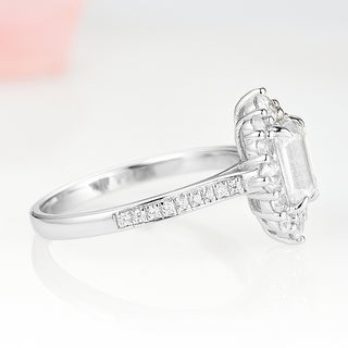 Lana Moissanite Engagement Ring in 14K White Gold