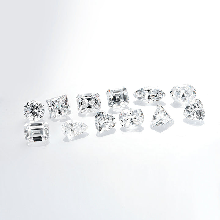 Premium Asscher Cut Loose Moissanite Gemstone