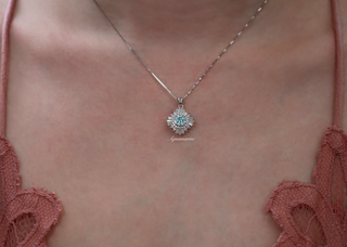 Joelle Vintage Aquamarine Necklace in Sterling Silver