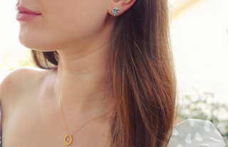 Claire Natural London Blue Topaz Earrings in Sterling Silver