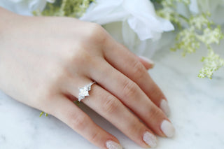 Ellie Simulated Diamond Engagement Ring in Sterling Silver