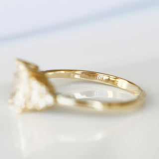 Amelia Moissanite Engagement Ring in 14K Solid Yellow Gold