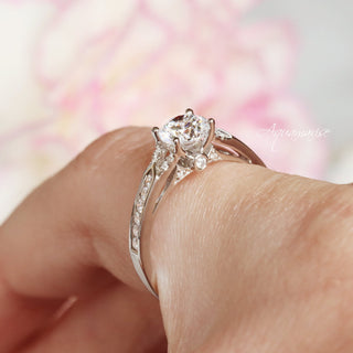 Round Cut Lab-Grown Diamond Engagement Ring- 14K White Gold (IGI Certified)