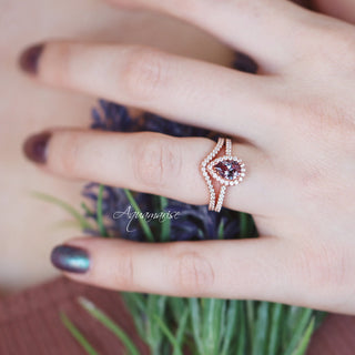 Chevron Stacking Wedding Band in 14K Rose Gold Vermeil
