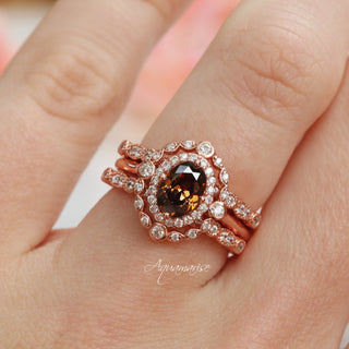 Valentina Smoky Quartz Ring- 14K Rose Gold Vermeil