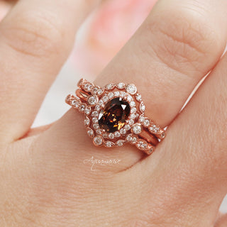 Valentina Smoky Quartz Ring- 14K Rose Gold Vermeil