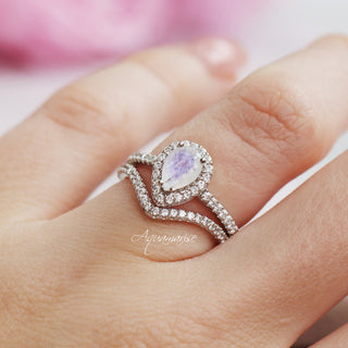 Chevron Stacking Wedding Band- 14K White Gold