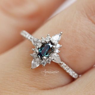 Starburst Alexandrite Ring in Sterling Silver