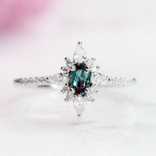 Starburst Alexandrite Ring in Sterling Silver