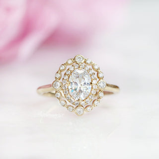 Valentina Lab-Grown Diamond Engagement Ring- 14K Solid Yellow Gold (IGI Certified)