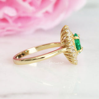 Victoria Emerald Ring in 14K Yellow Gold Vermeil