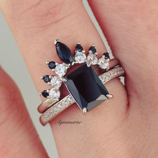Black Onyx Stacking Ring in Sterling Silver