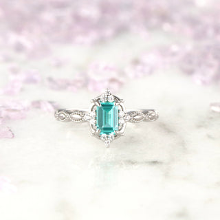 Claire Vintage Paraiba Tourmaline Ring in Sterling Silver