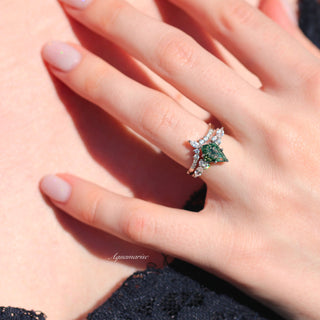 Skye Kite® Green Moss Agate Ring in Sterling Silver