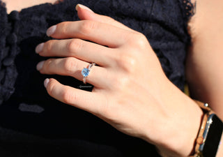 Sophia Twisted Vine Aquamarine Ring in Sterling Silver