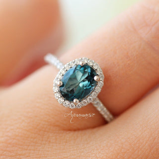 Iris Natural London Blue Topaz Ring in Sterling Silver